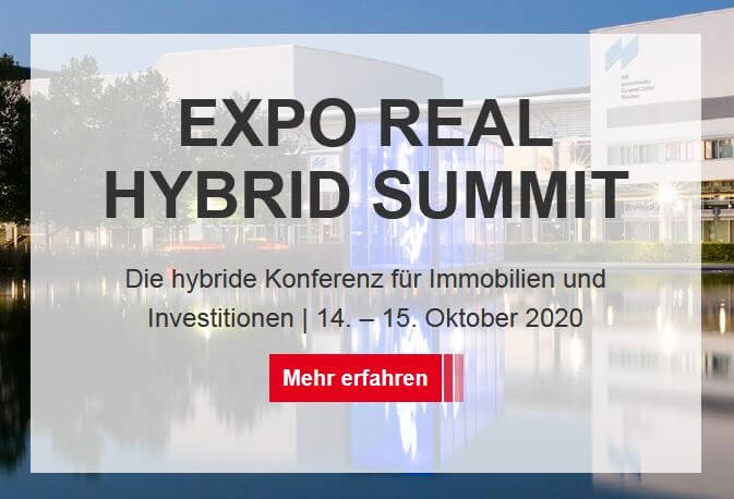 Wichtige Information zur Expo Real 2020 mit neuen Termin für die „hybride Konferenz“